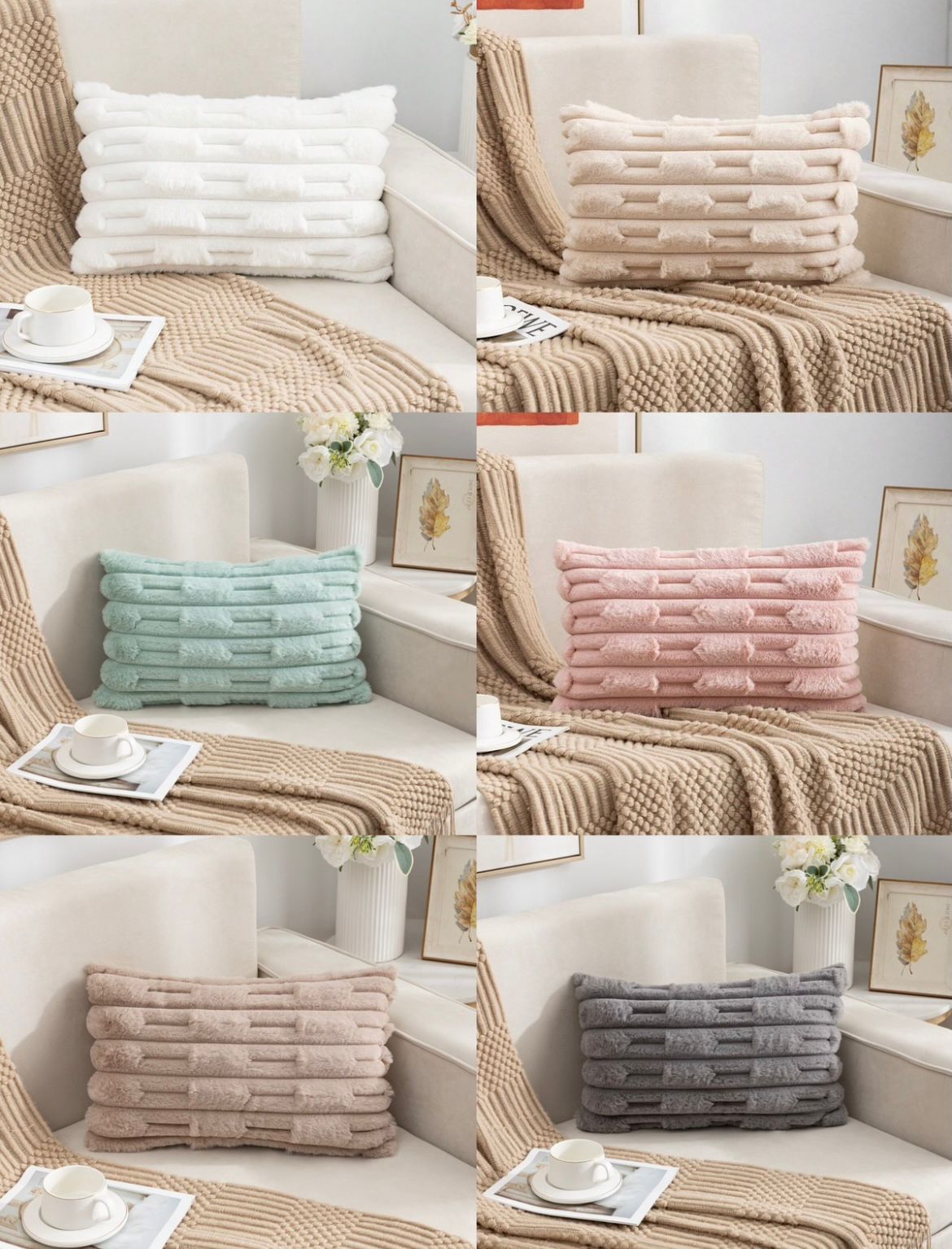 Funda de cojín extra suave con diseño, rectangular