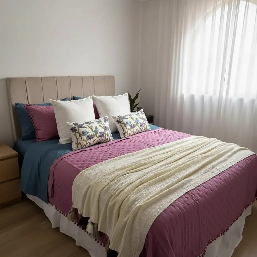 Set Renovación Dormitorio Jardín De Lavanda 8 Piezas