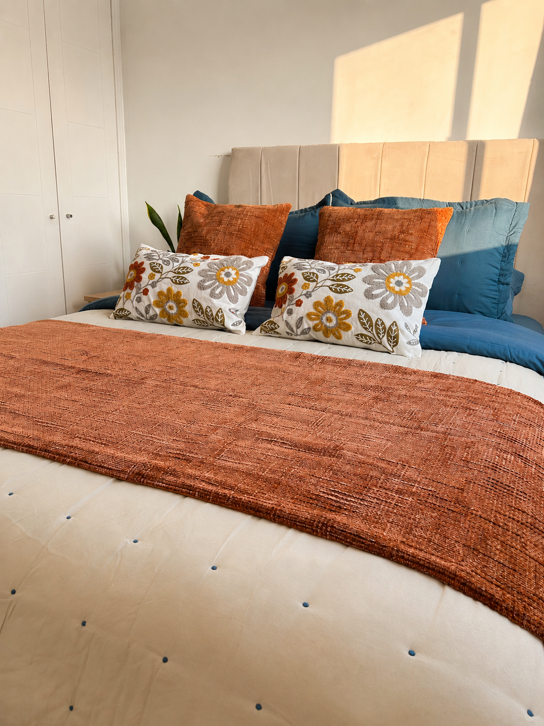 Proyecto Renovación Dormitorio “Otoño Terracota” – 8 Piezas