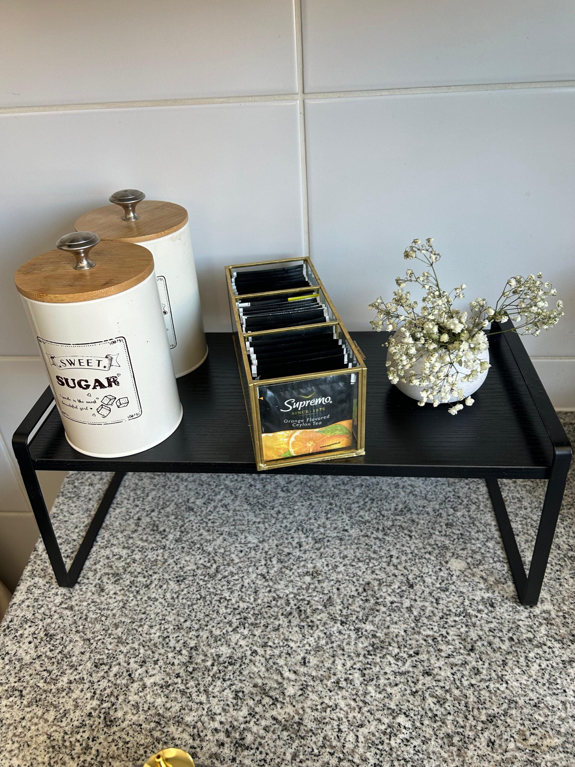 Repisa metalica y madera, un nivel