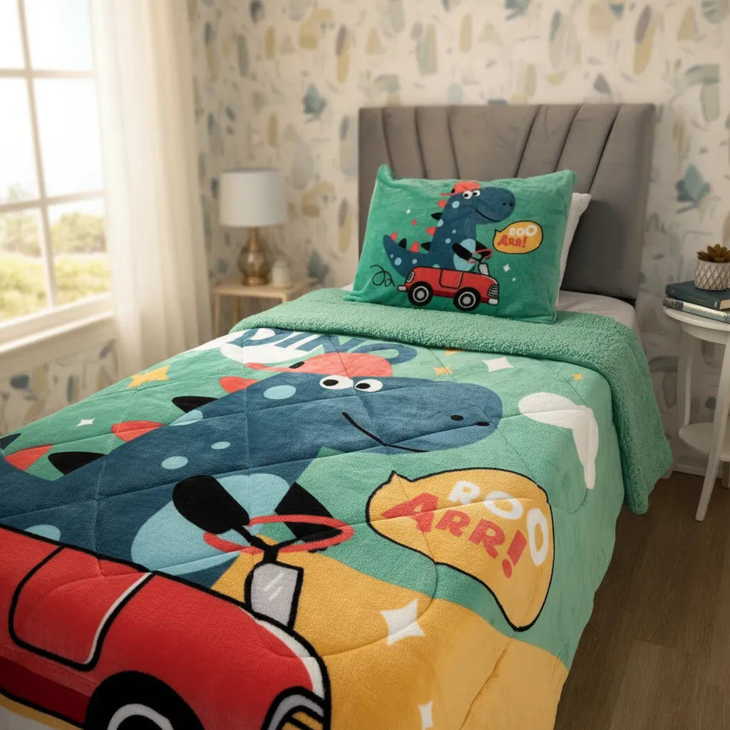 Cubrecama Infantil Polar con Chiporro 1.5 Plazas – Súper Suave y Calentito