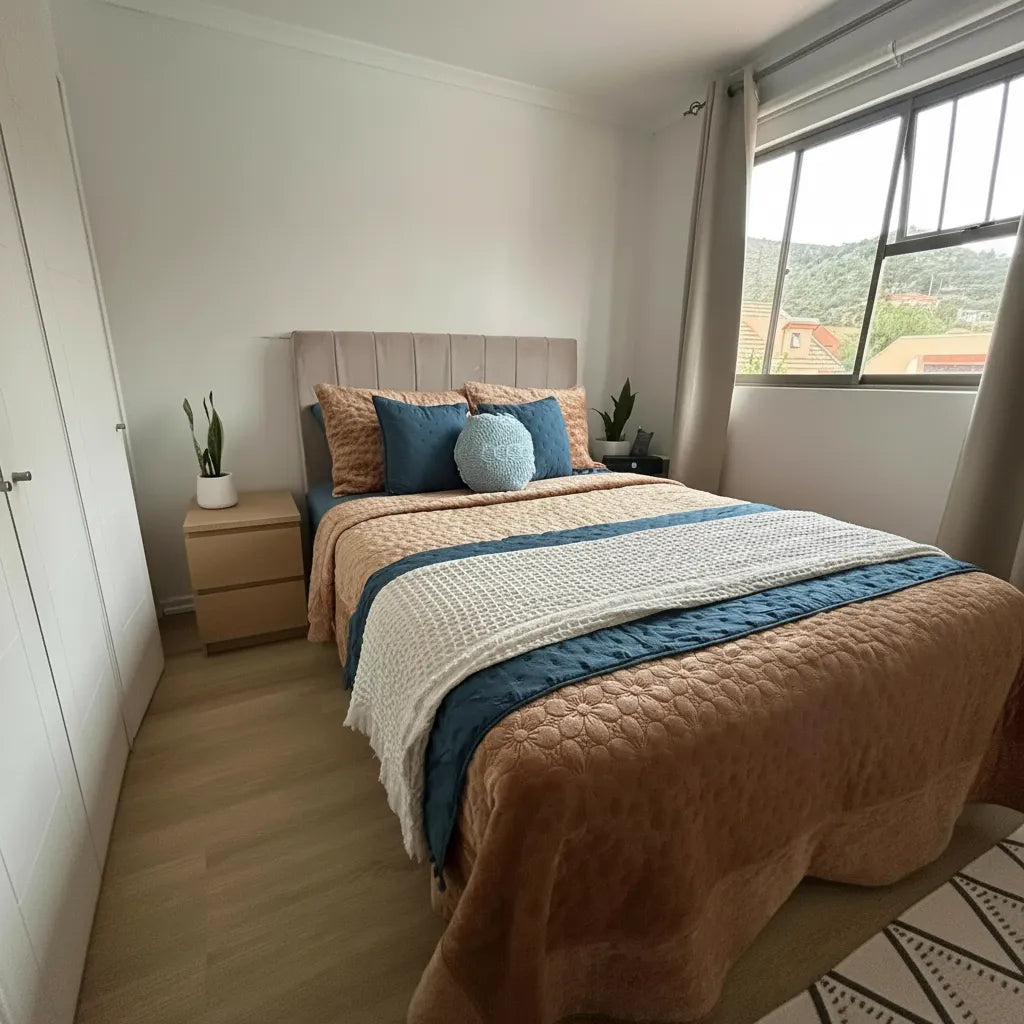 Set Renovación Dormitorio “Camel” – 7 Piezas | Estilo Elegante & Acogedor