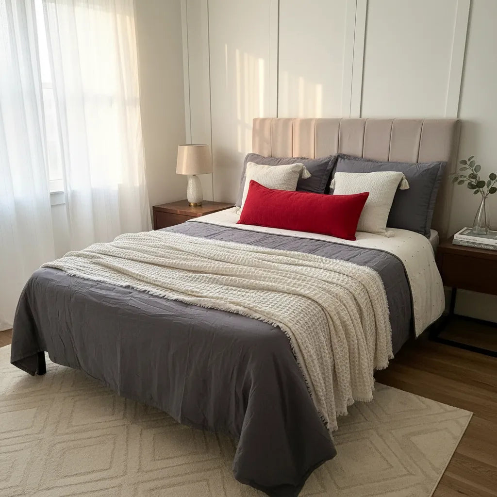 Set Renovación Dormitorio Gris & Blanco | 7 Piezas