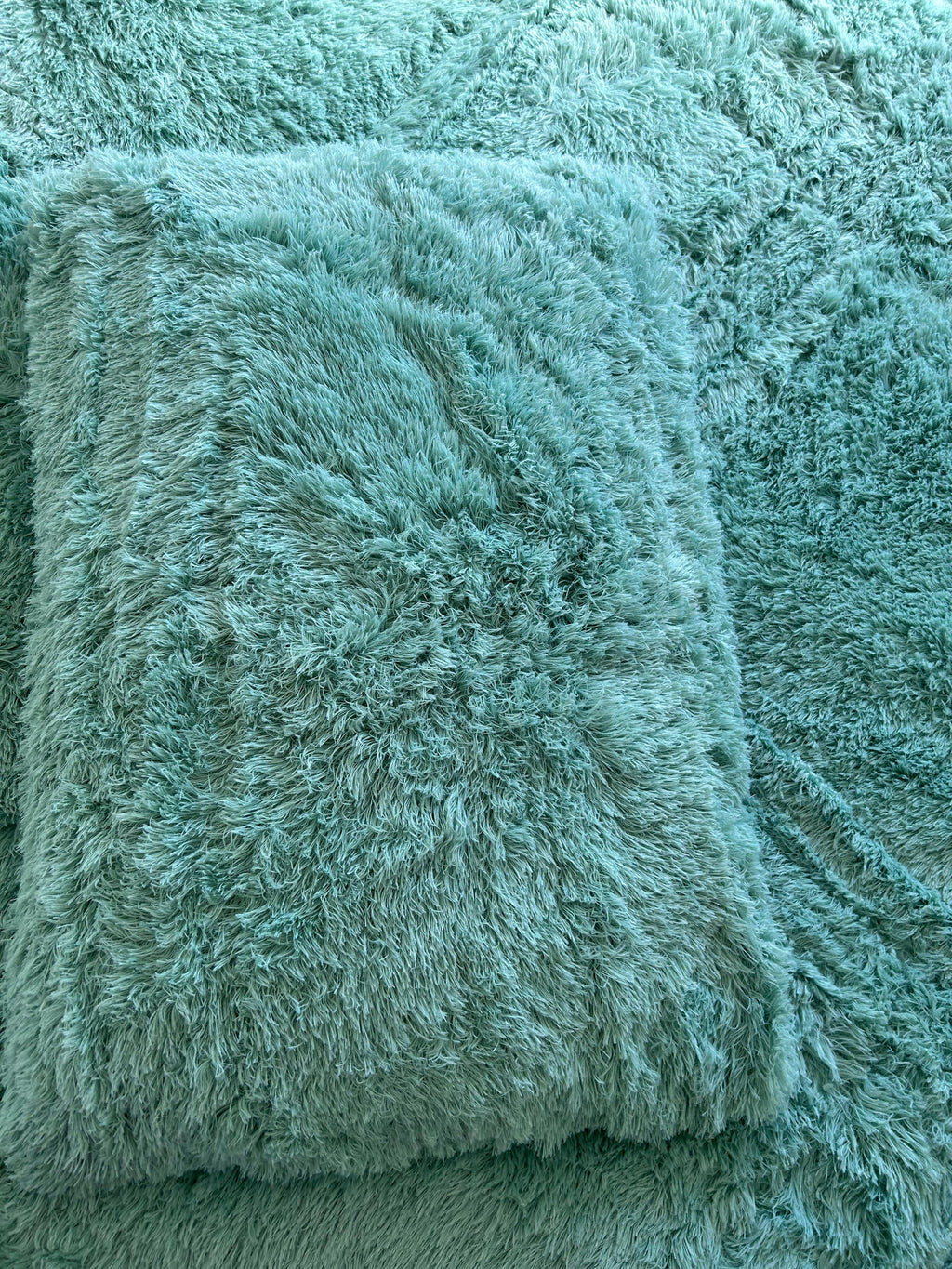 Cubrecama Sherpa 2 Plazas verde agua | Extra Suave