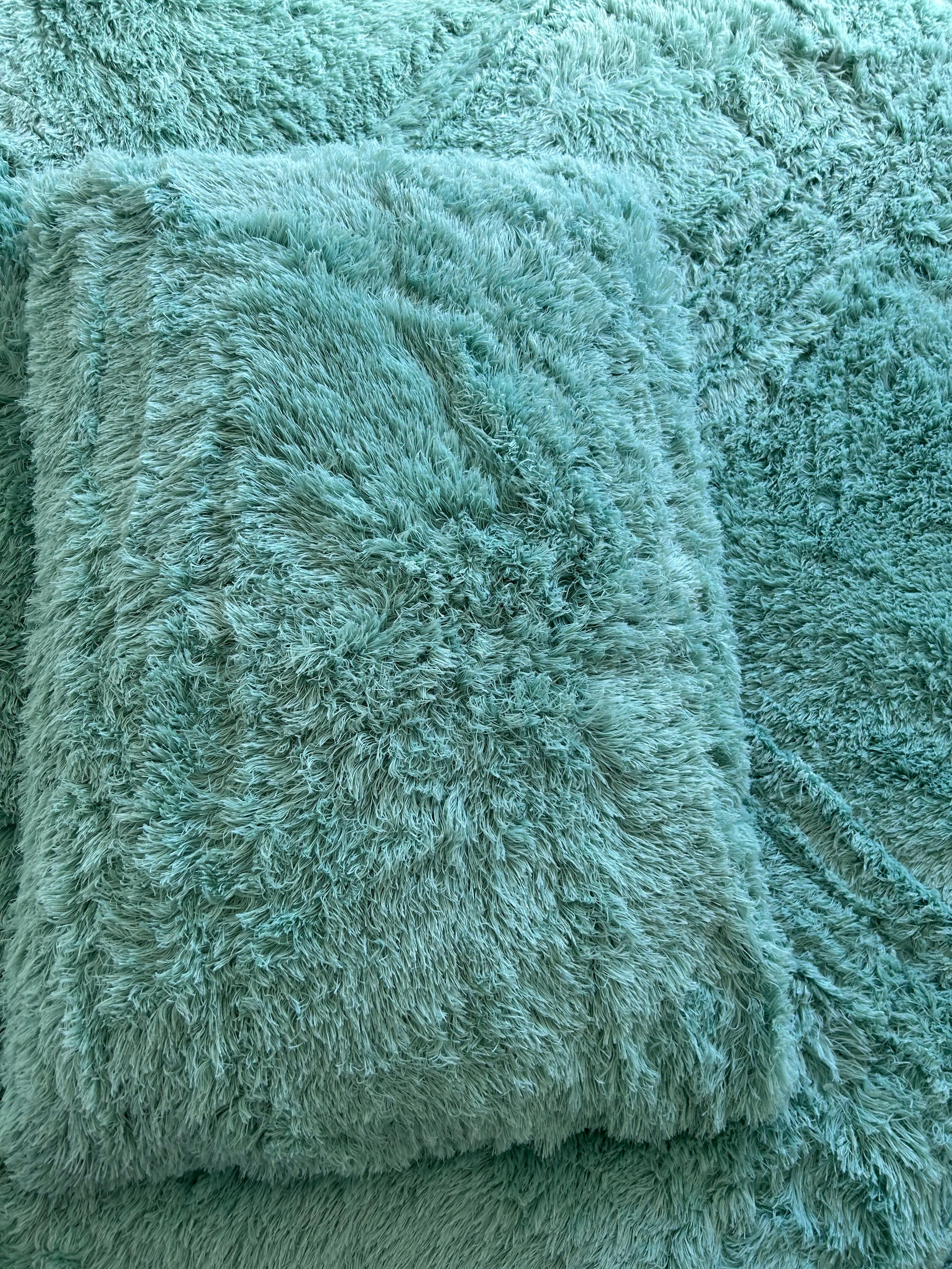 Cubrecama Sherpa 2 Plazas verde agua | Extra Suave