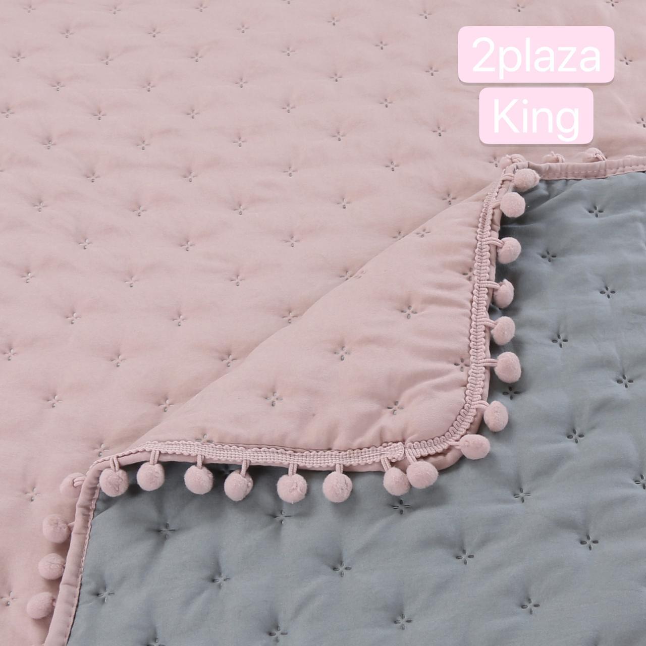 Cubrecamas Algodón con pom poms