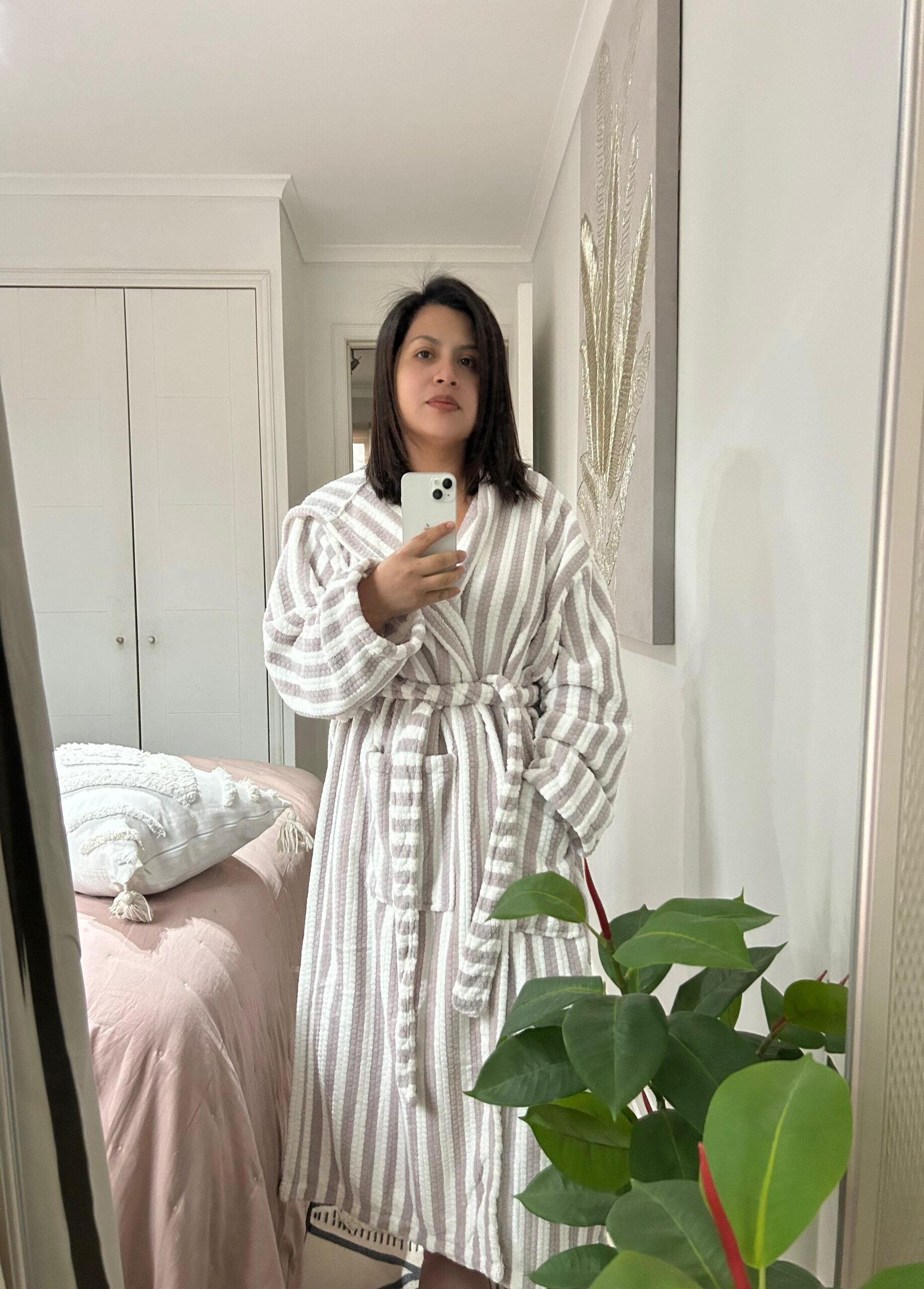 Bata en algodón, rosa