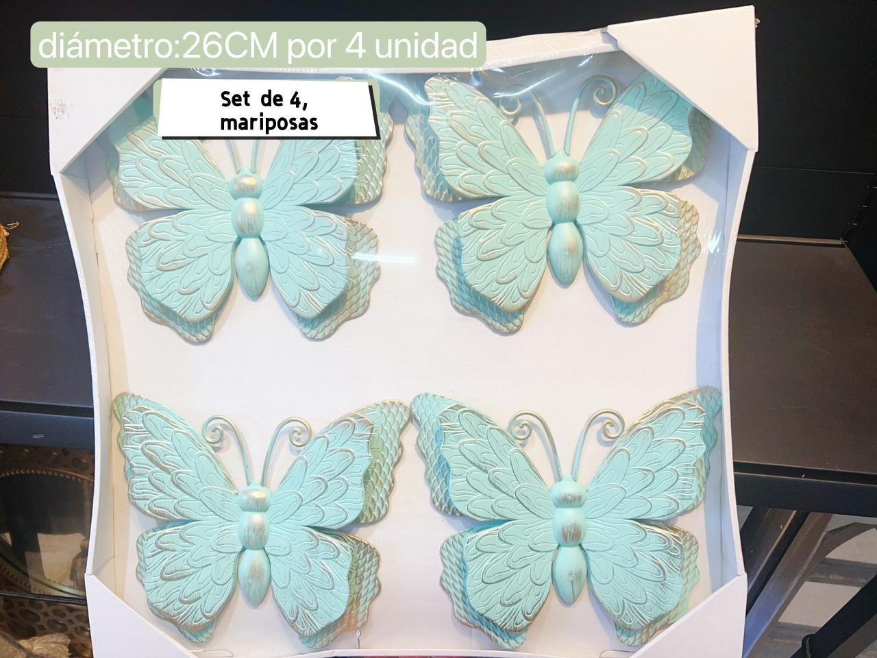 Set  de 4,  mariposas