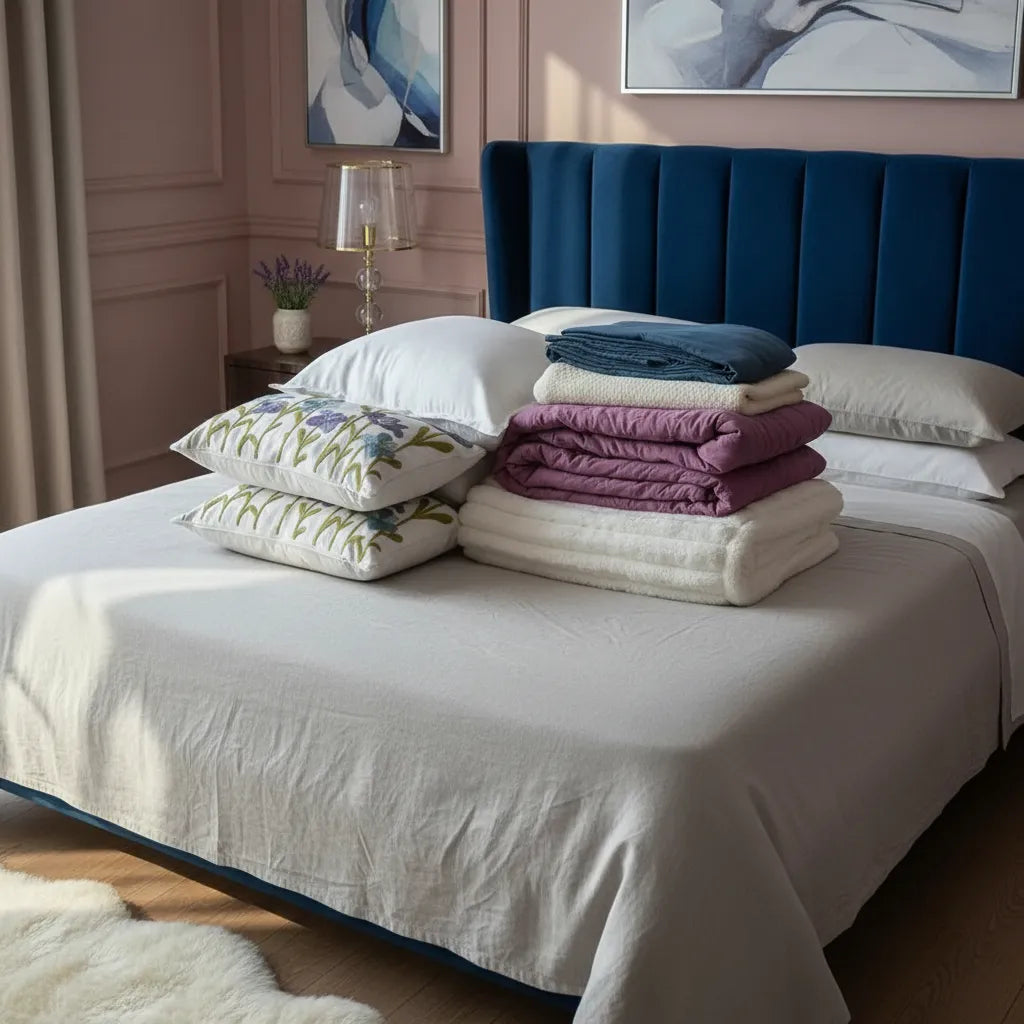 Set Renovación Dormitorio Jardín De Lavanda 8 Piezas