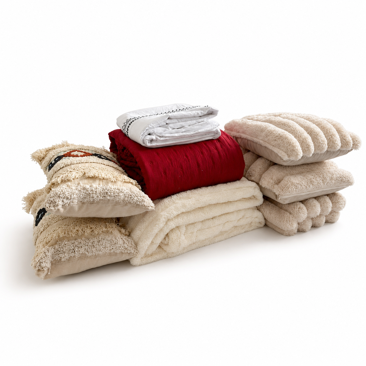 Set Renovación 2 Plazas Invierno Rubí Boho 8 Piezas