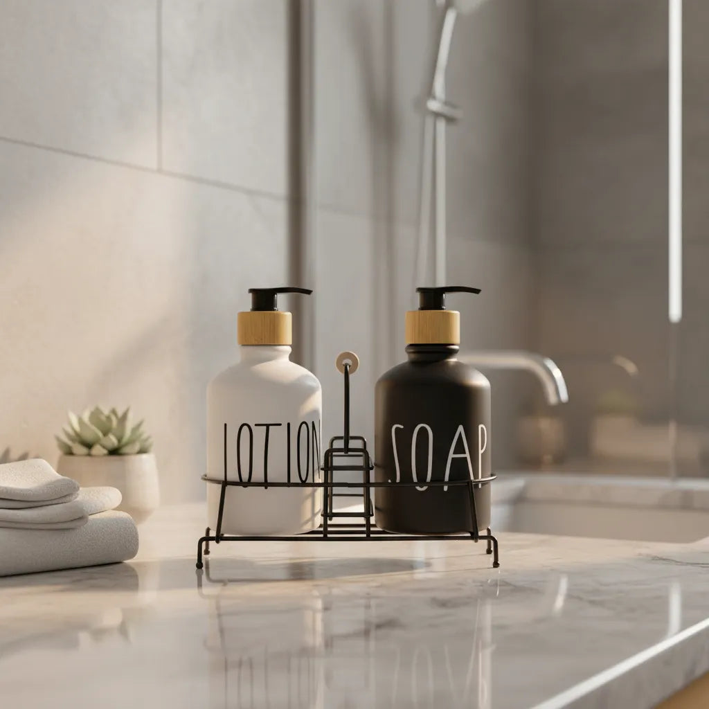 Set Dispensadores Con Soporte Metálico | Combinado