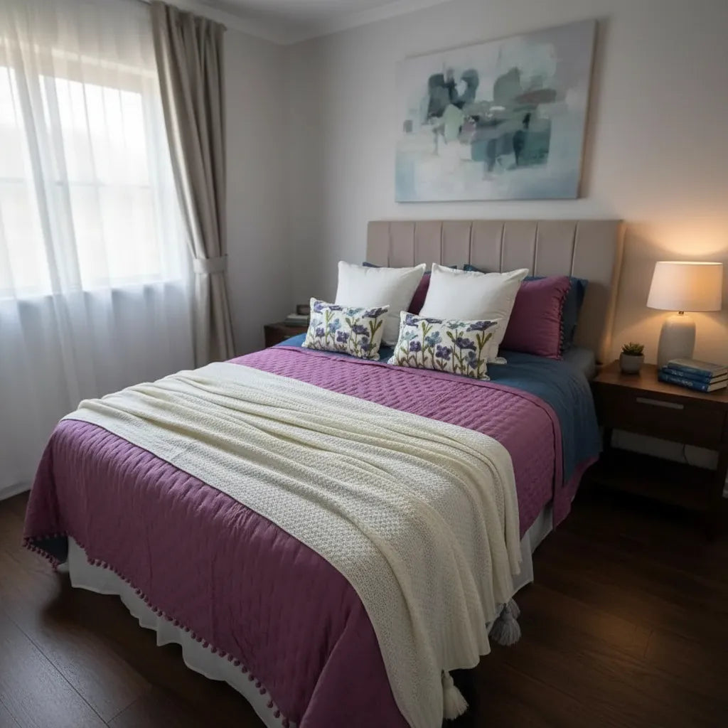 Set Renovación Dormitorio Jardín De Lavanda 8 Piezas