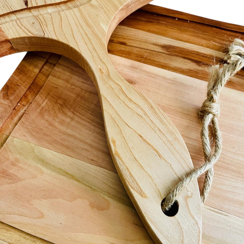 Set de 2 tablas en  madera nativa lenga