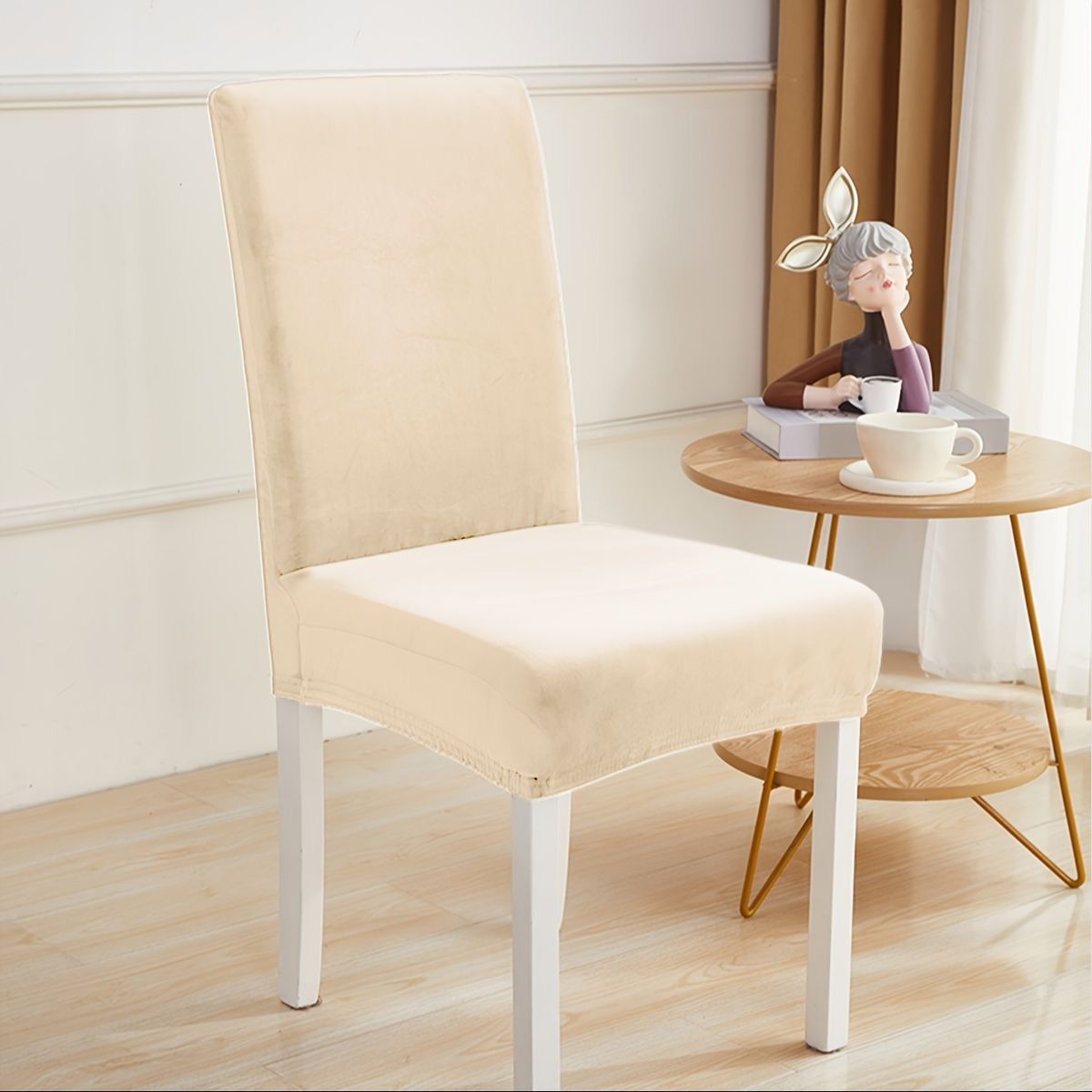 Pack de 6 fundas de sillas, en terciopelo.