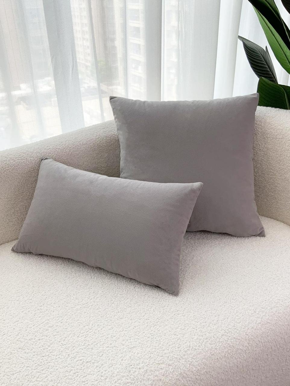 Fundas de cojines terciopelo  gris