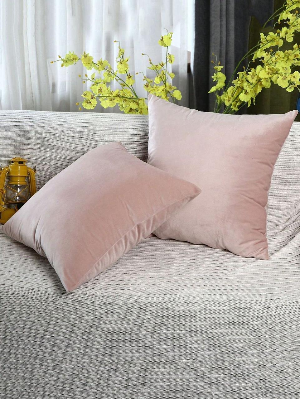 Fundas de cojines terciopelo  rosa