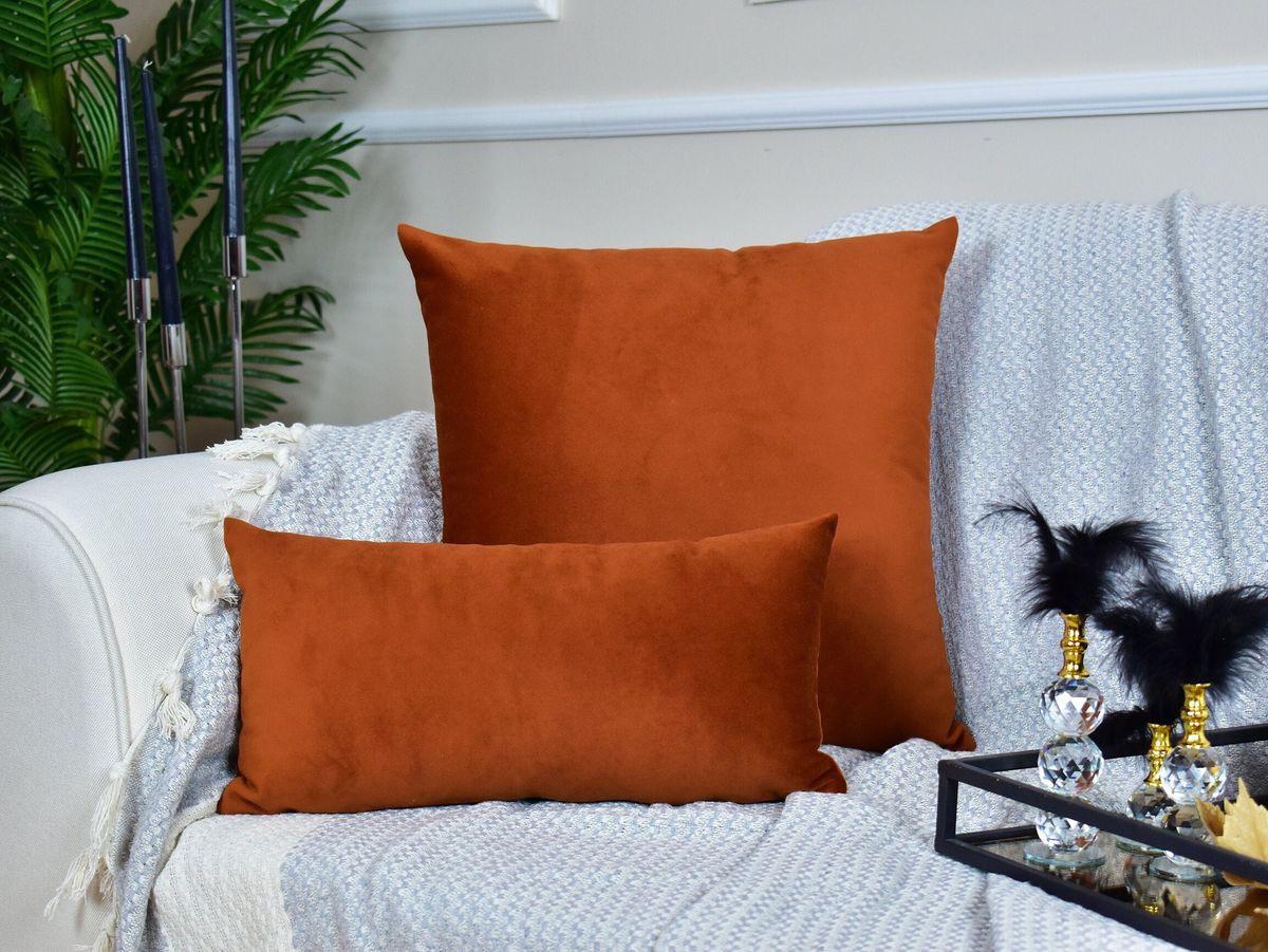 Fundas de cojines terciopelo  terracota