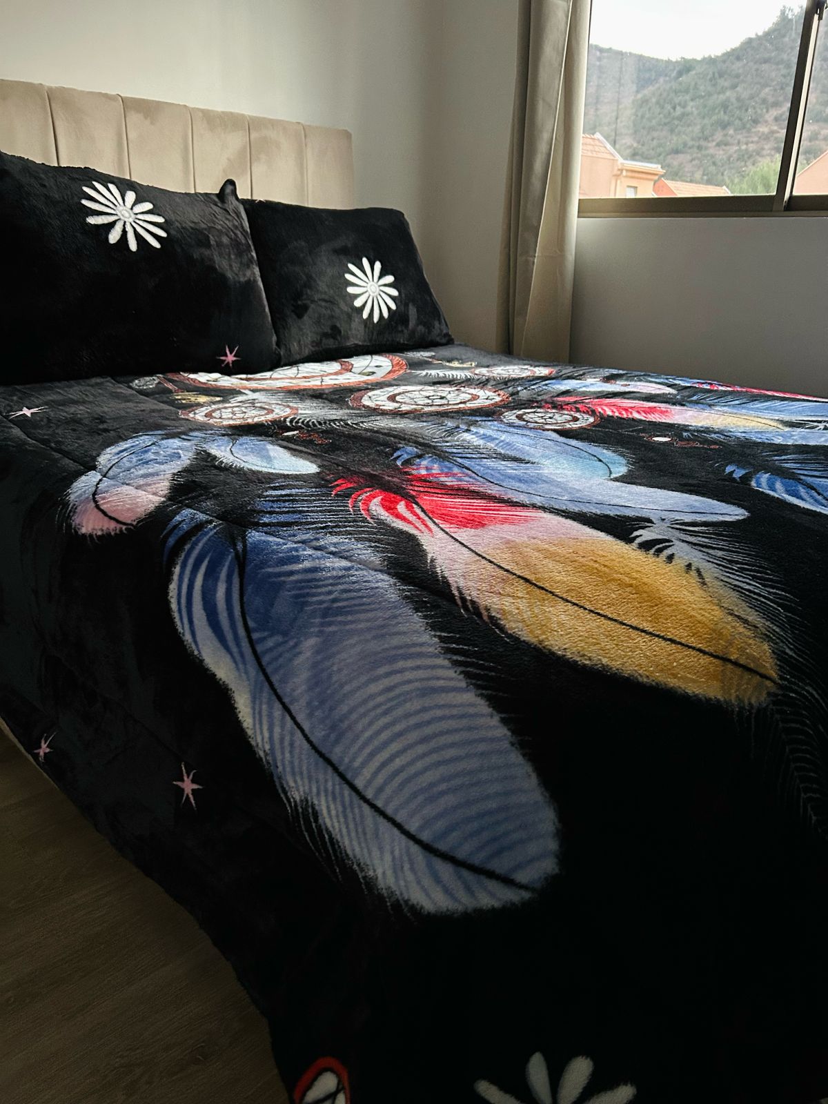 Cubrecama polar con Chiporro 2 plazas atrapasueños