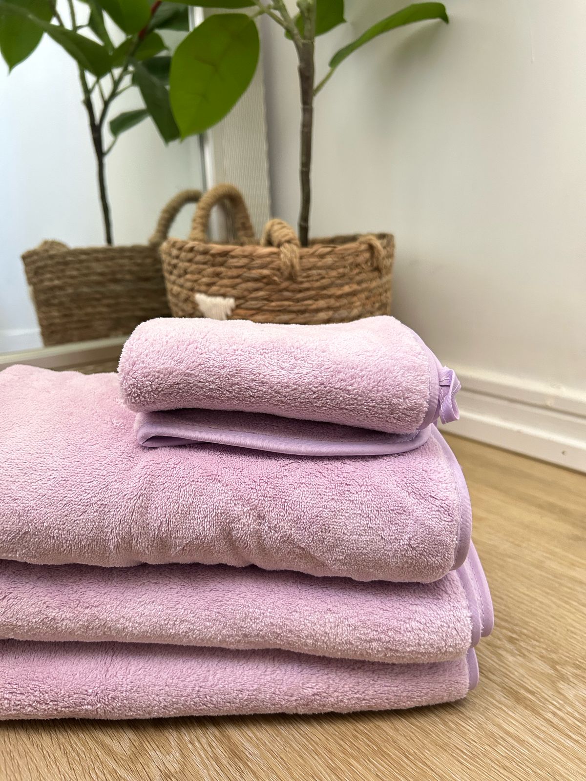 Set de 3 toallas microfibra suaves y excelente absorción