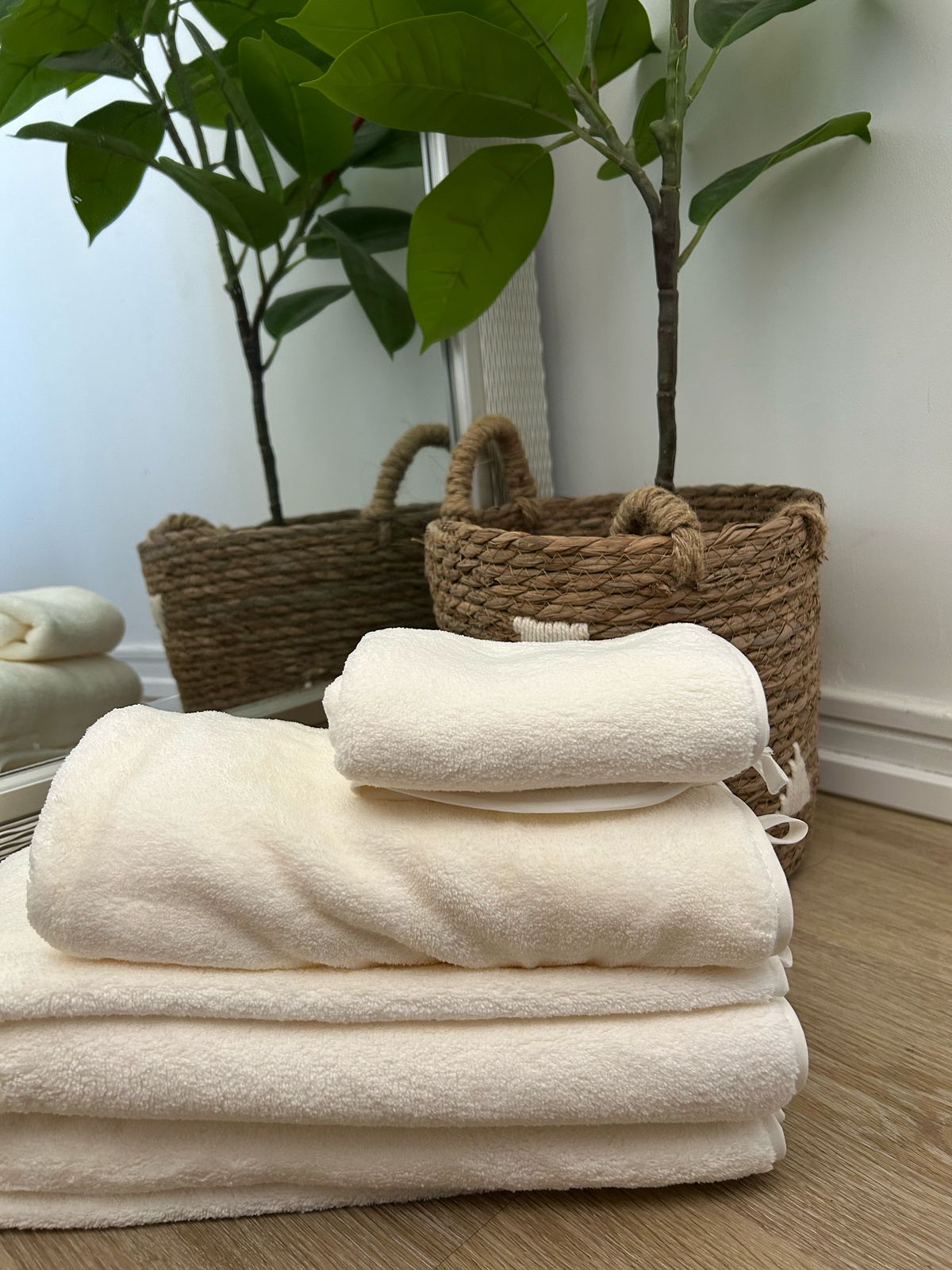 Set de 3 toallas microfibra suaves y excelente absorción