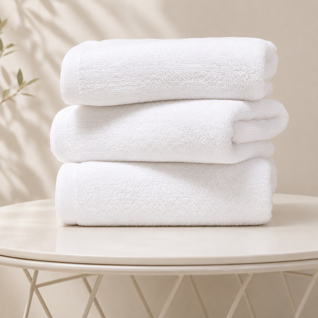 Toallón Blanco 100% Algodón 80x180 cm – Suave y Absorbente