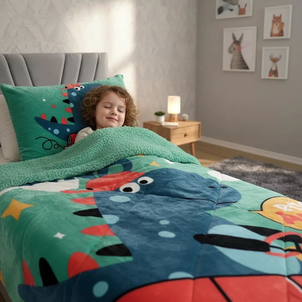 Cubrecama Infantil Polar con Chiporro 1.5 Plazas – Súper Suave y Calentito