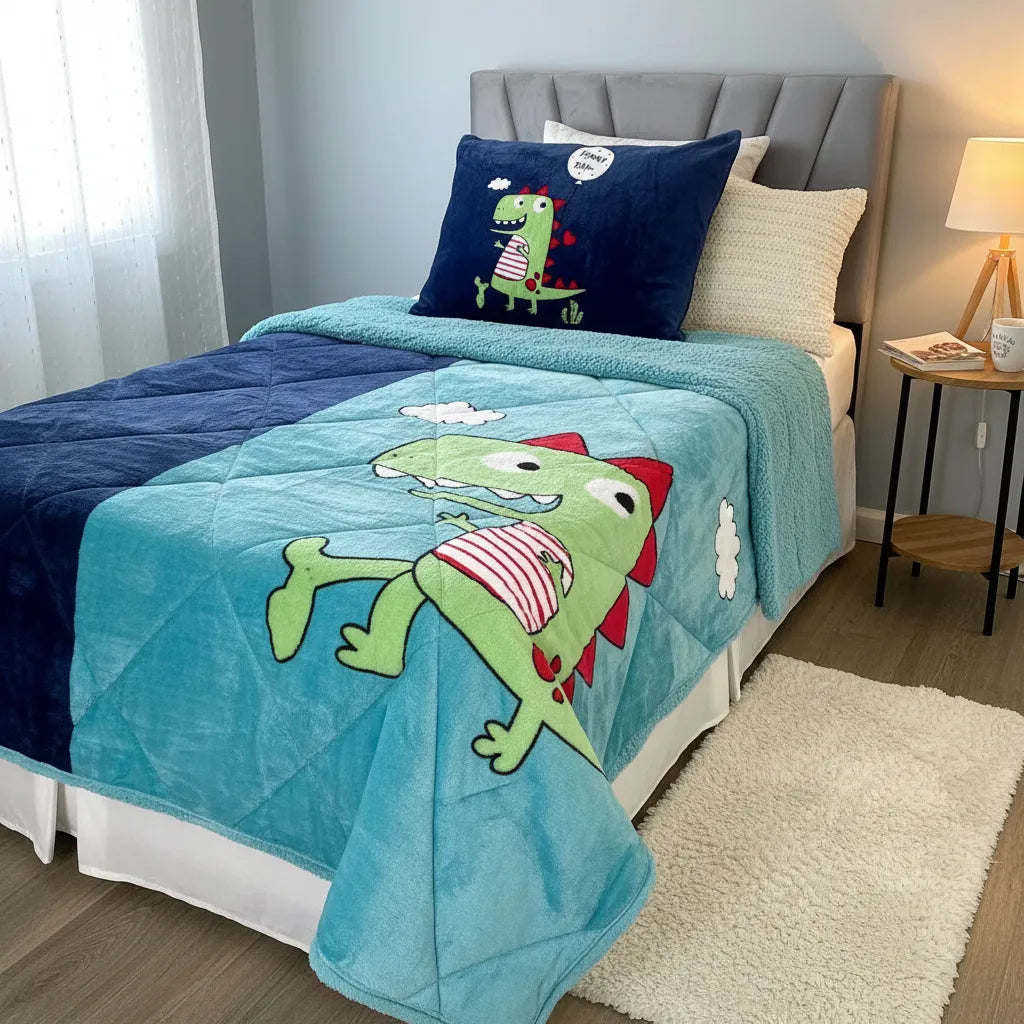 Cubrecama Infantil Polar con Chiporro 1.5 Plazas – Súper Suave y Calentito