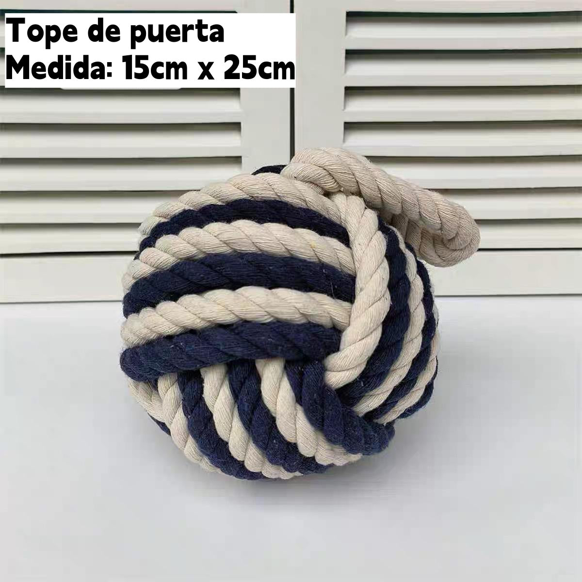 Tope de puerta decorativo, bola rustica