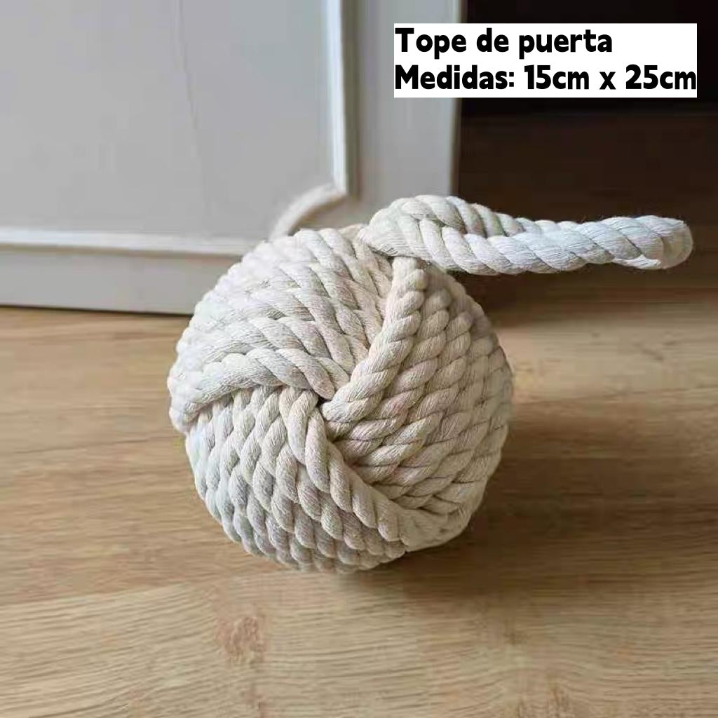 Tope de puerta decorativo, bola rustica