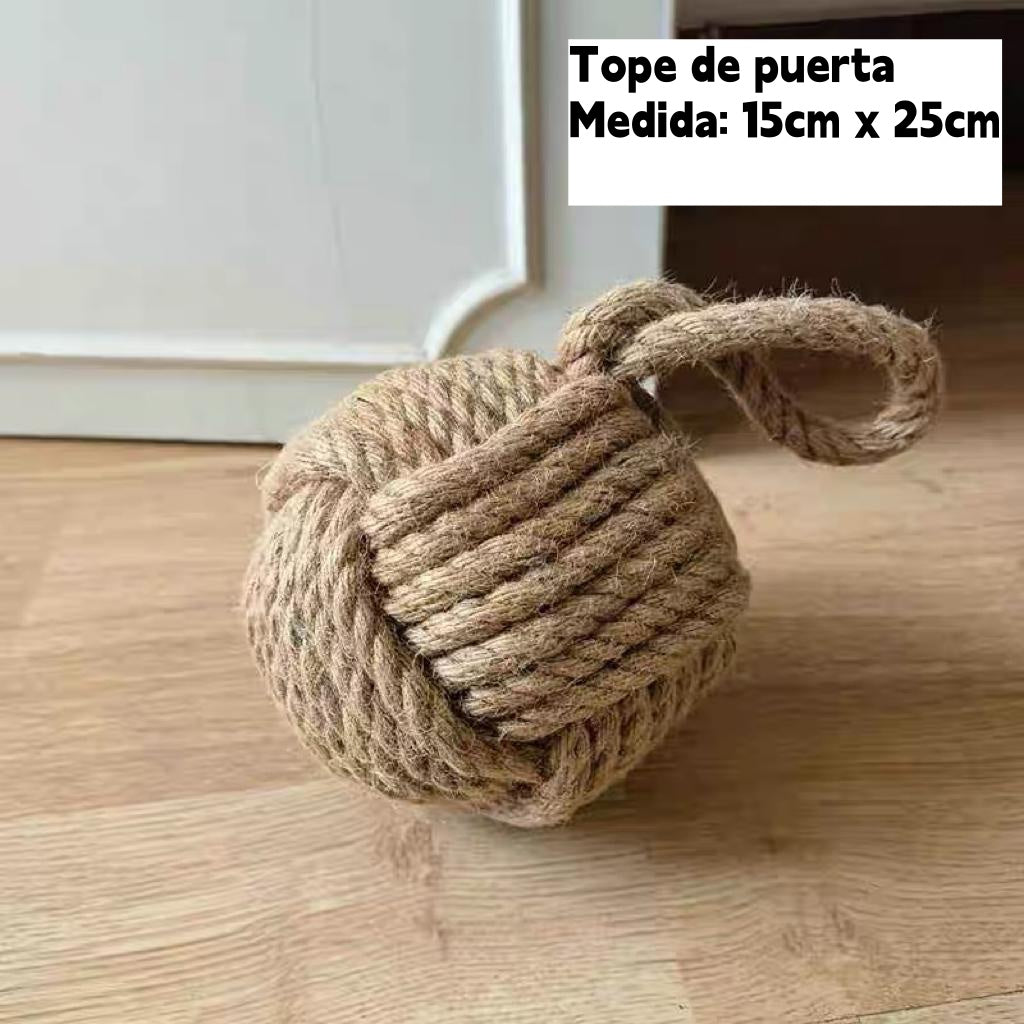 Tope de puerta decorativo, bola rustica