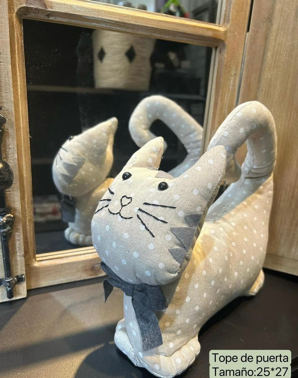 Tope de puerta decorativo, gato