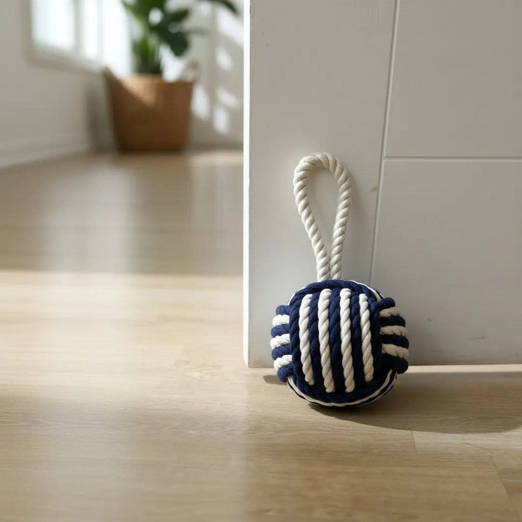 Tope de puerta decorativo, bola rustica