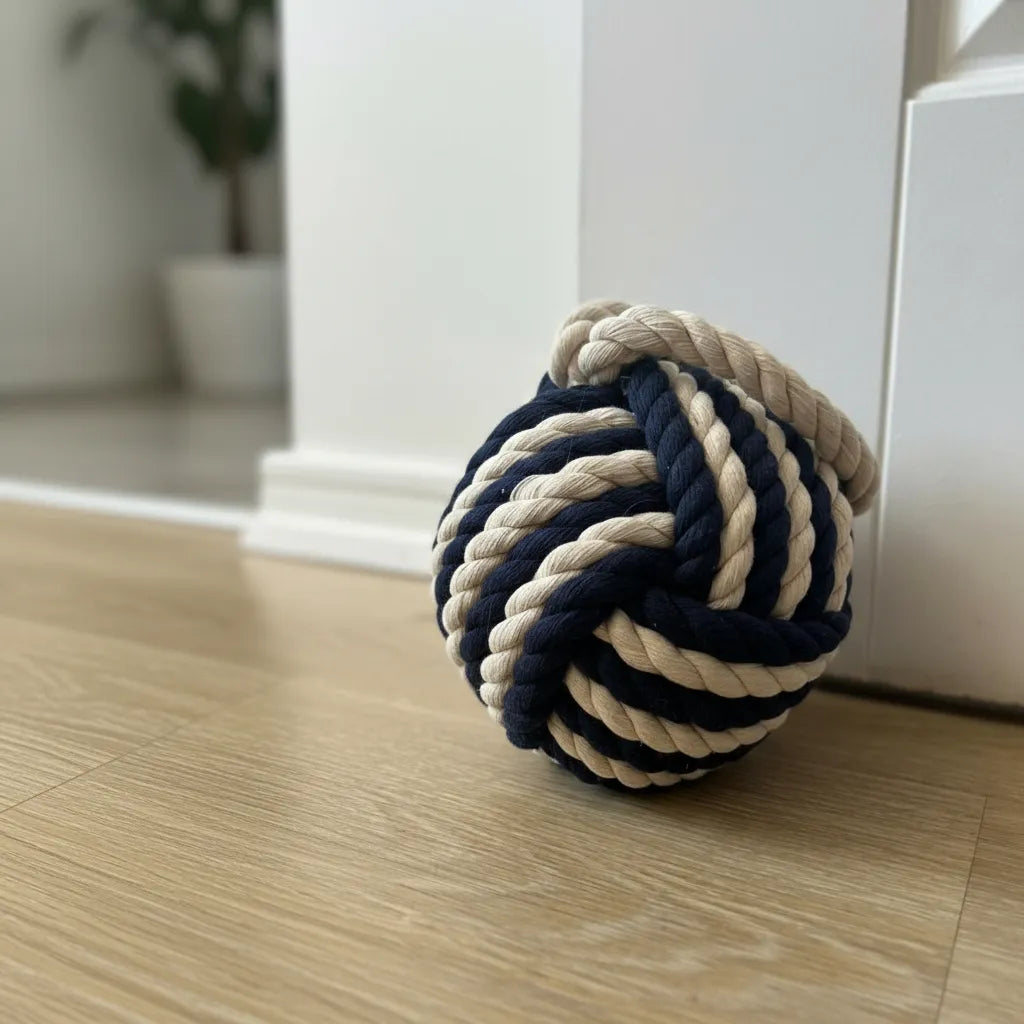 Tope de puerta decorativo, bola rustica