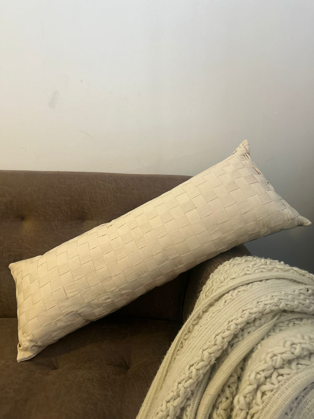 Cojin entrelazado  cinta espiga