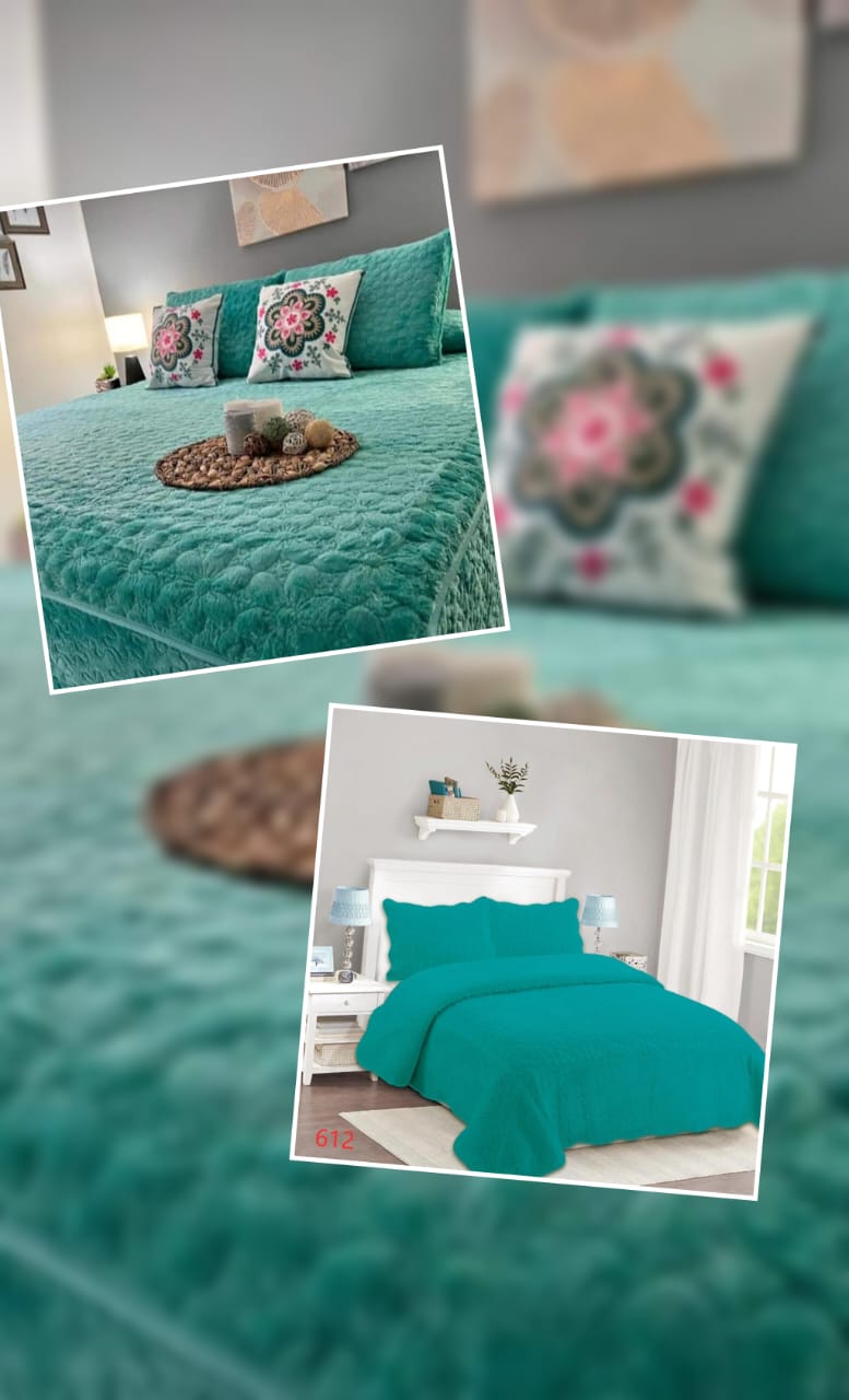 Cubrecamas  terciopelado 2 plazas