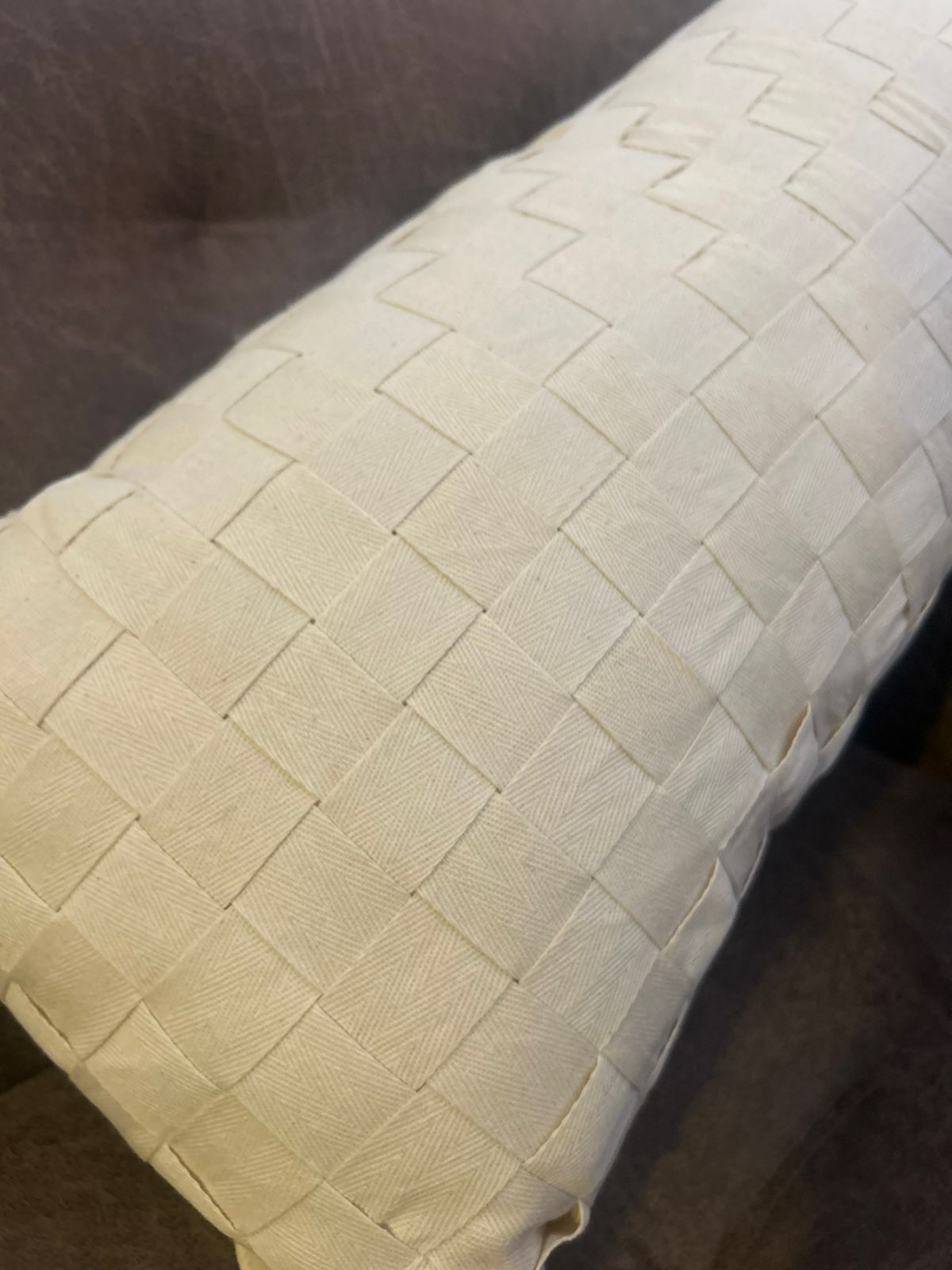 Cojin entrelazado  cinta espiga