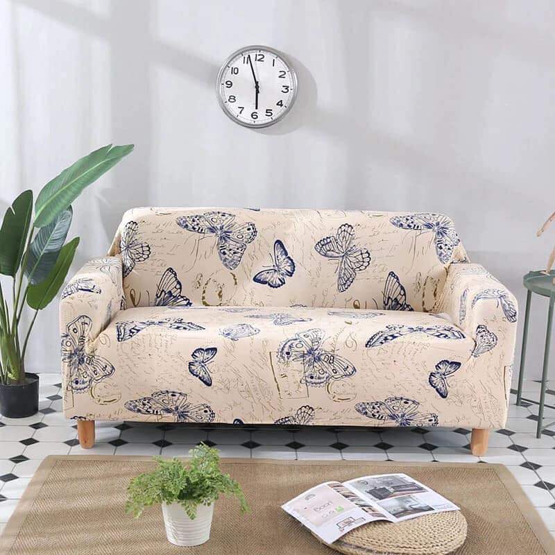 Fundas De Sofá 1 cuerpo, estampado mariposa