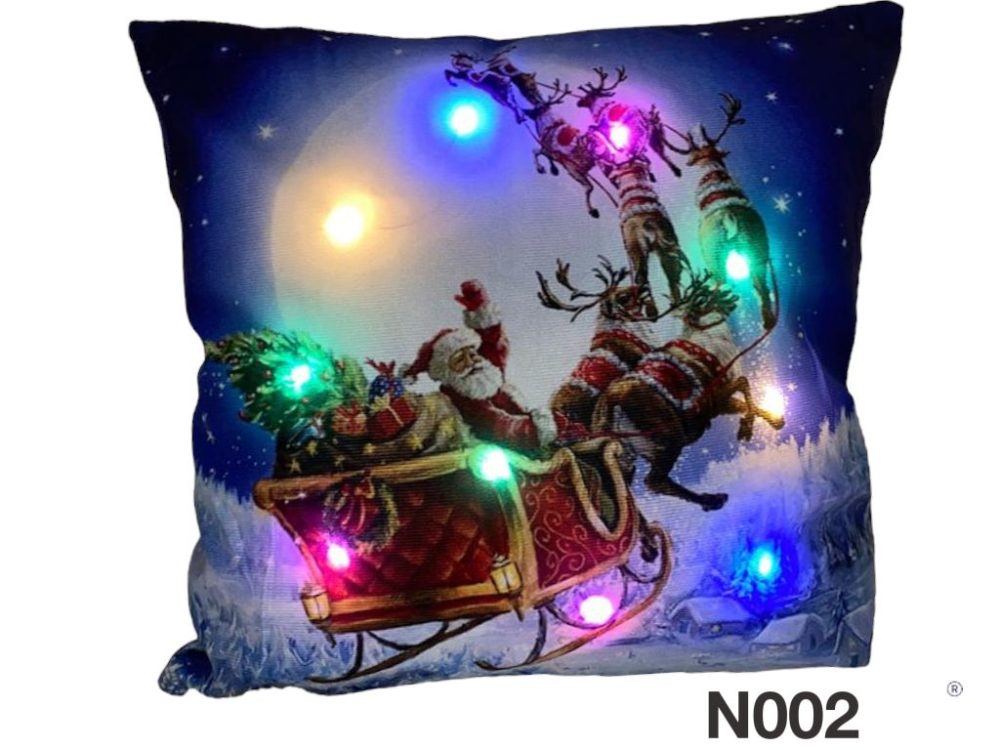 Fundas de cojines diseño navidad con luces led - Imagen 9