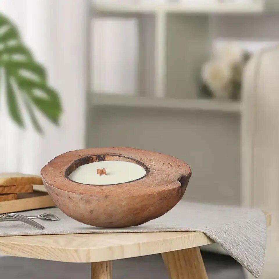 vela en cortesa de coco, aromáticas
