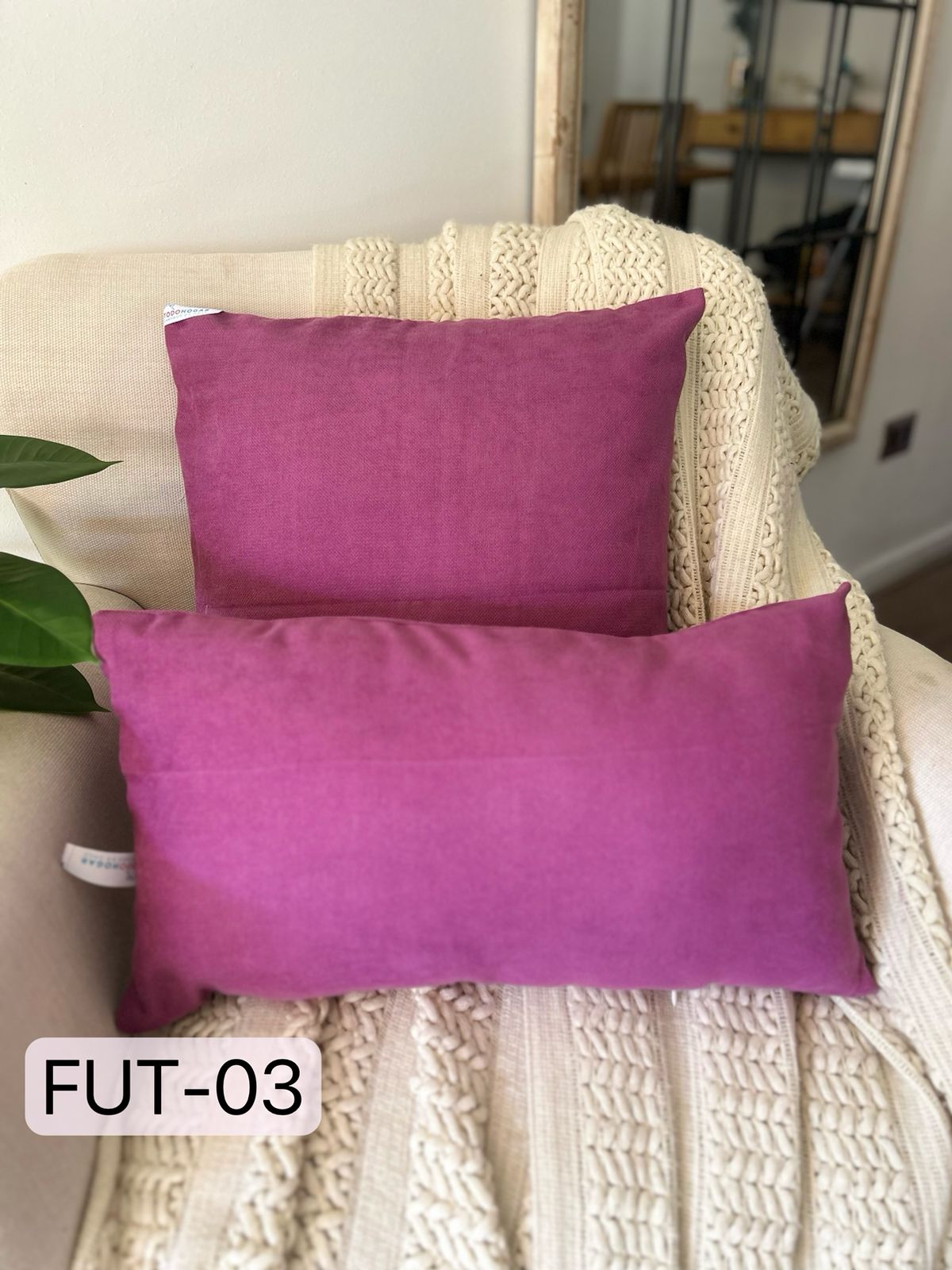 Fundas de cojines un tono