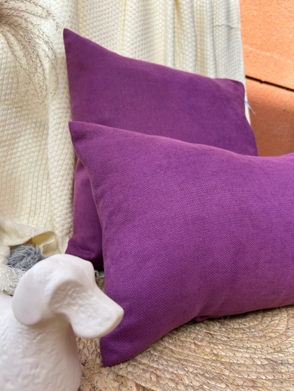 Fundas de cojines un tono morado - Imagen 2