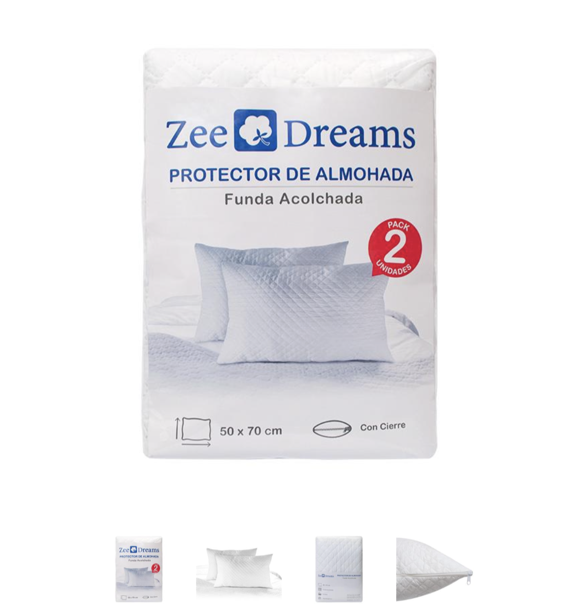 Protector almohada 50x70 cm pack 2