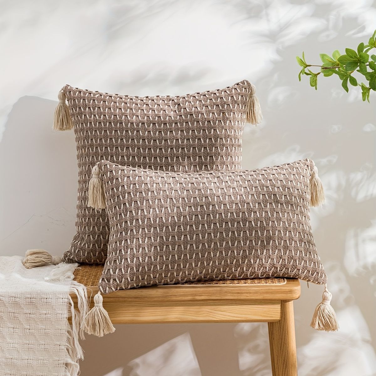 Fundas de cojines jacquard