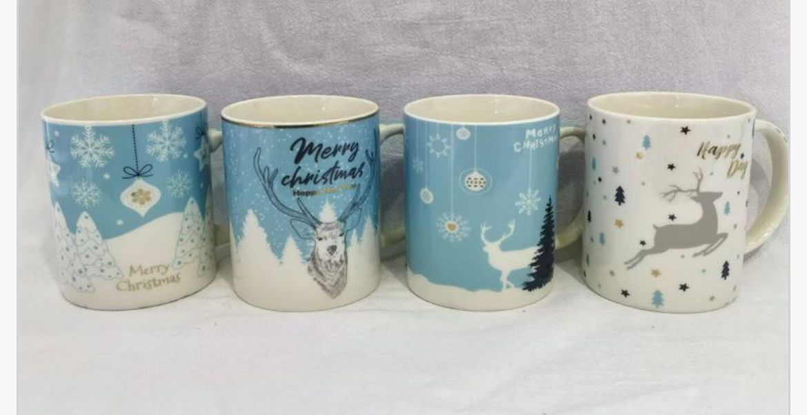 set de  4 tazas con diseños