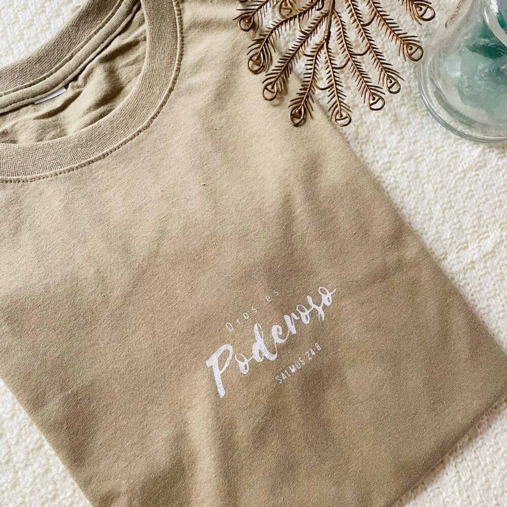 Polera Algodón, sublimada Dios es poderoso.. - Imagen 4