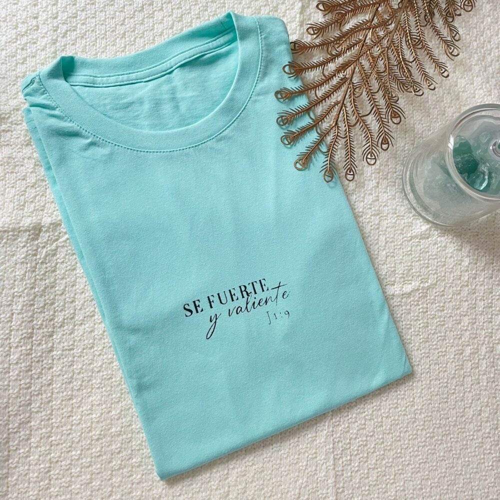 Polera Algodón, sublimada Se fuerte y valiente.. - Imagen 3