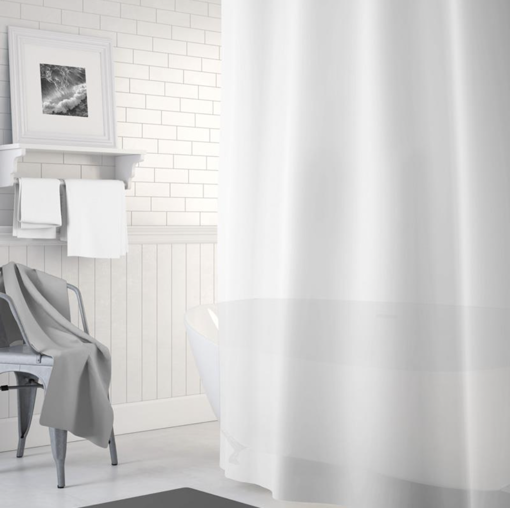 Forro de cortina de baño color "traslucida" 180x180 cm